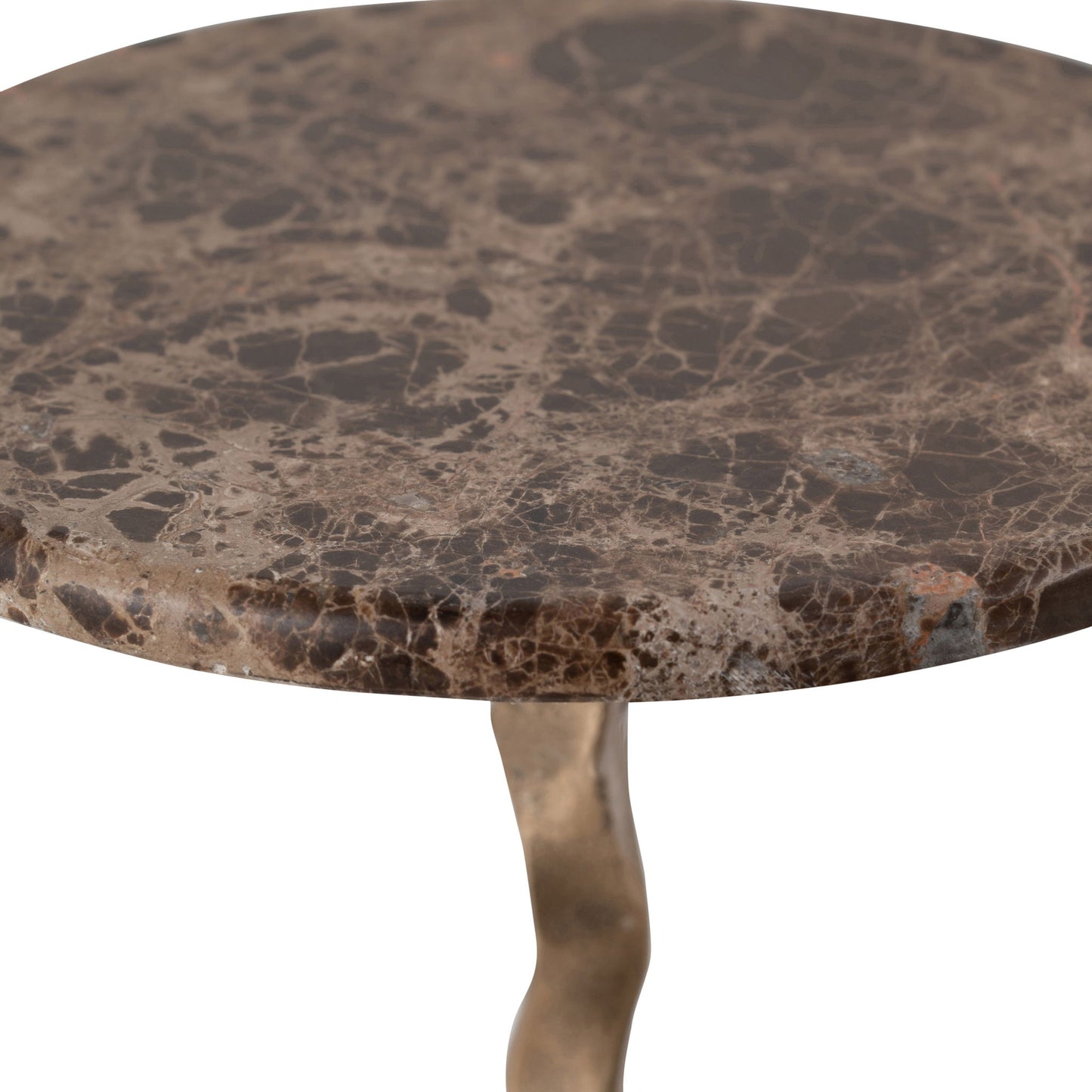 Helix - Genuine Marble Top And Aluminum Base End / Side Table