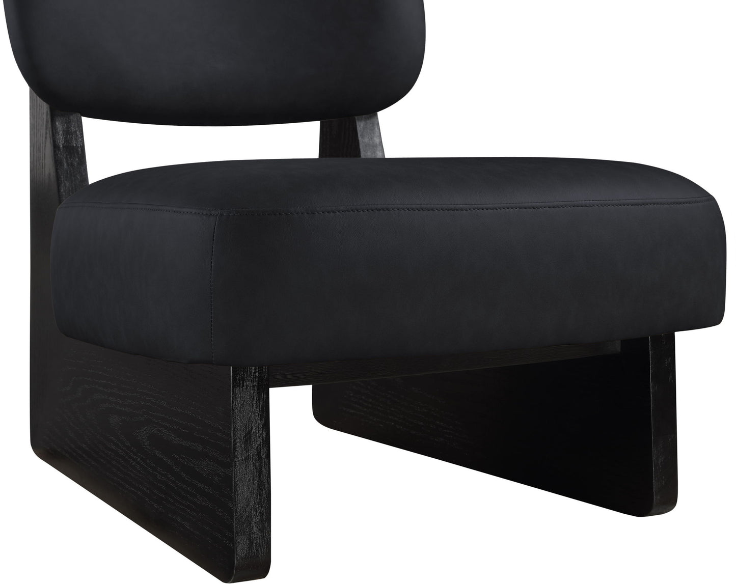 Vetra - Vegan Leather Upholstered Accent Chair With Black Base