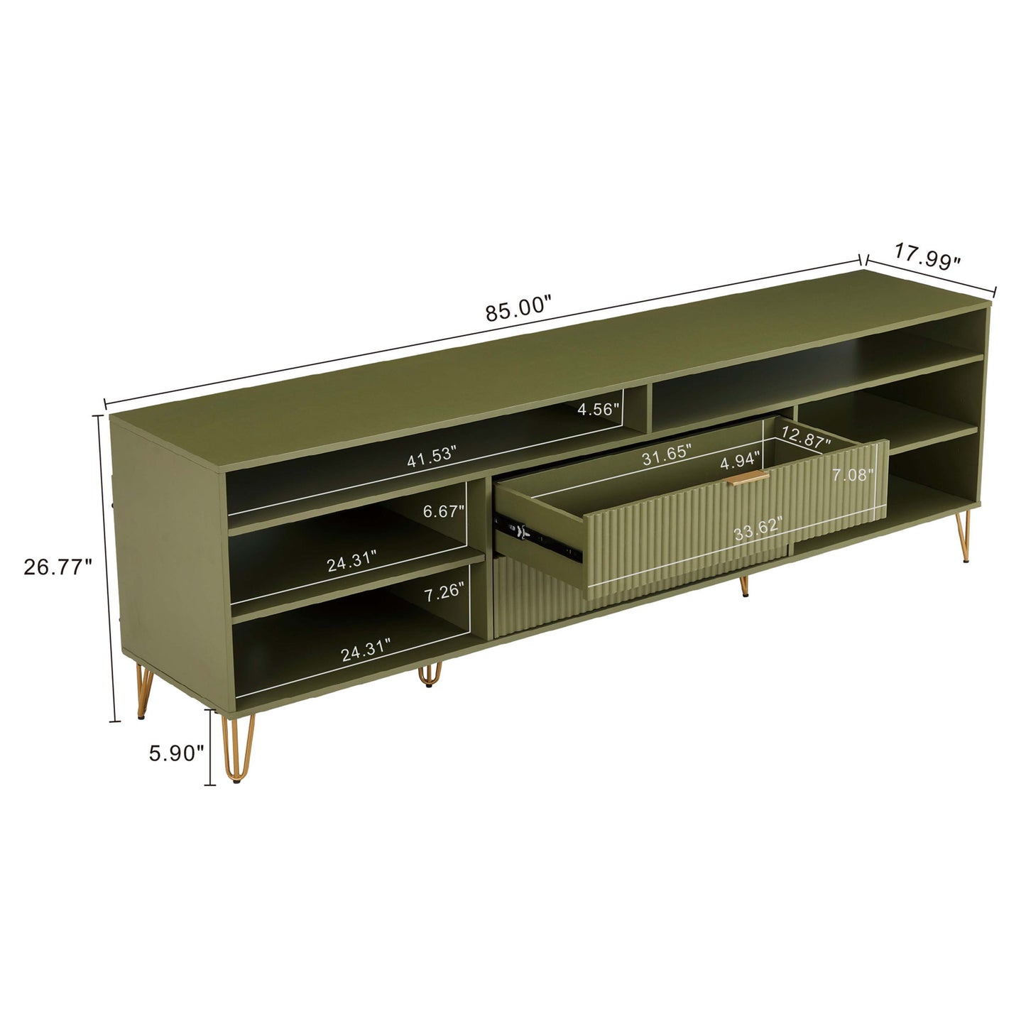 Manhattan Dumbo - Fluted TV Stand