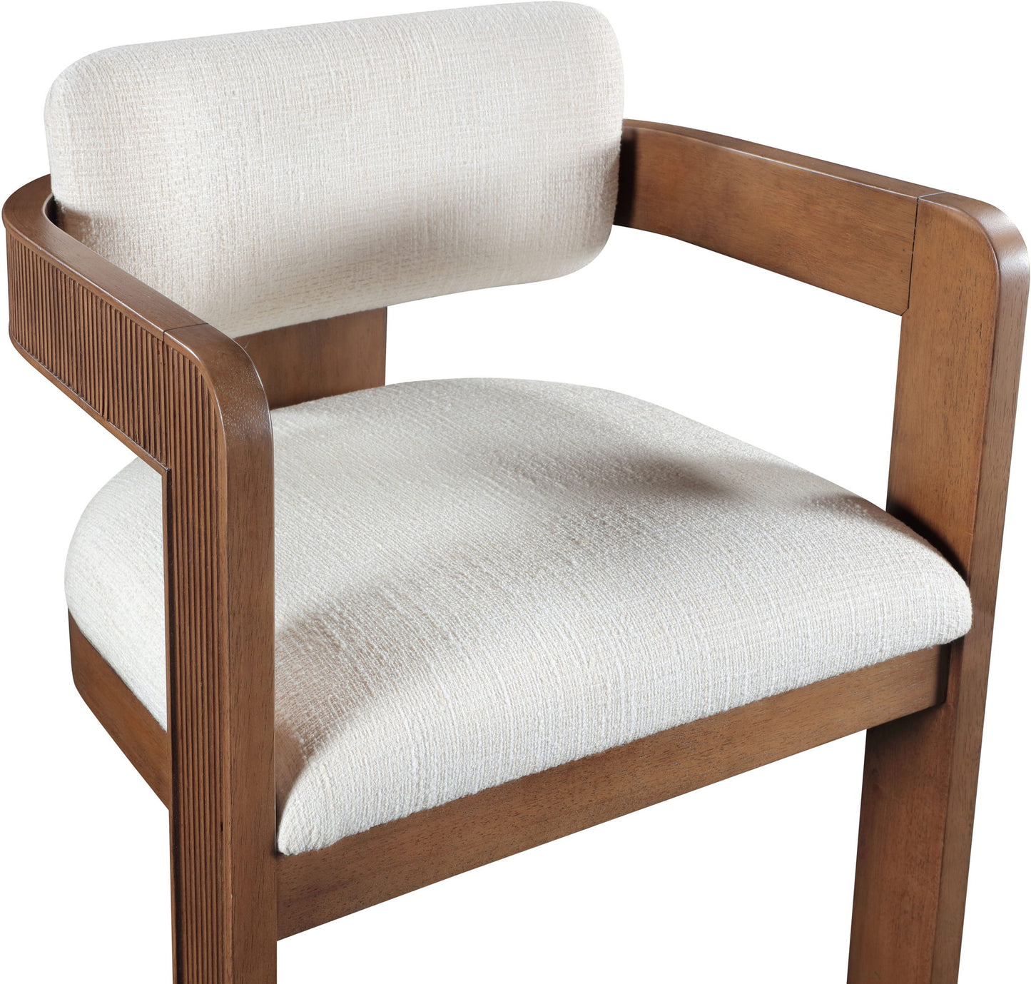Sacha - Linen Dining Chair With Brown Base (Set of 2)
