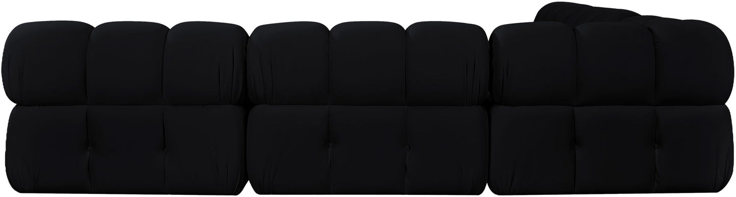 Orin - Velvet Fabric 5 Piece Modular Sectional