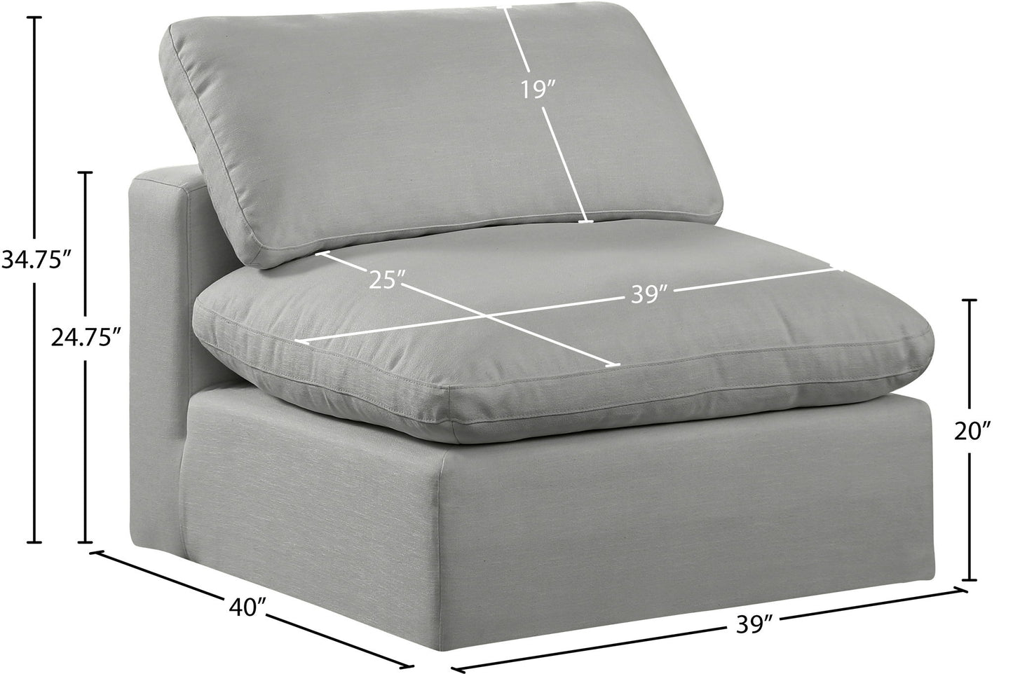 Comfy - Linen Armless Chair