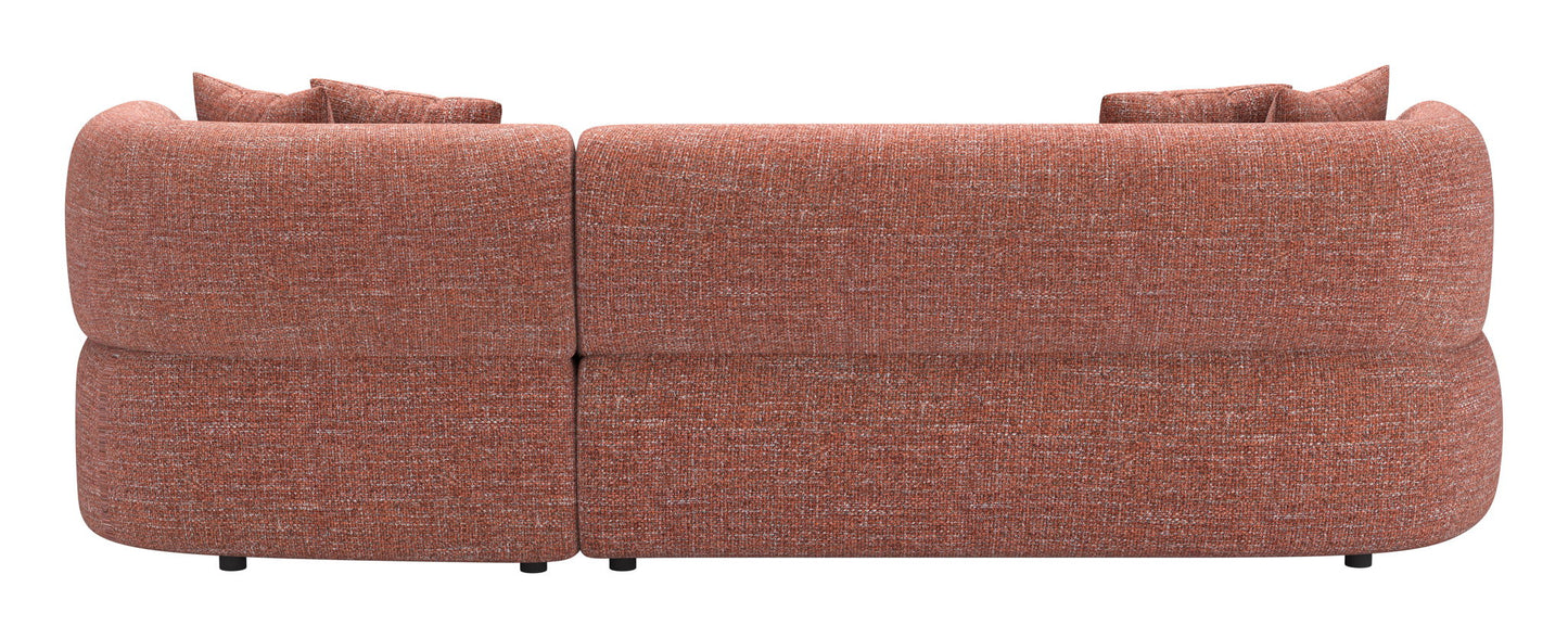 Venezia - Chaise Sectional - Brown