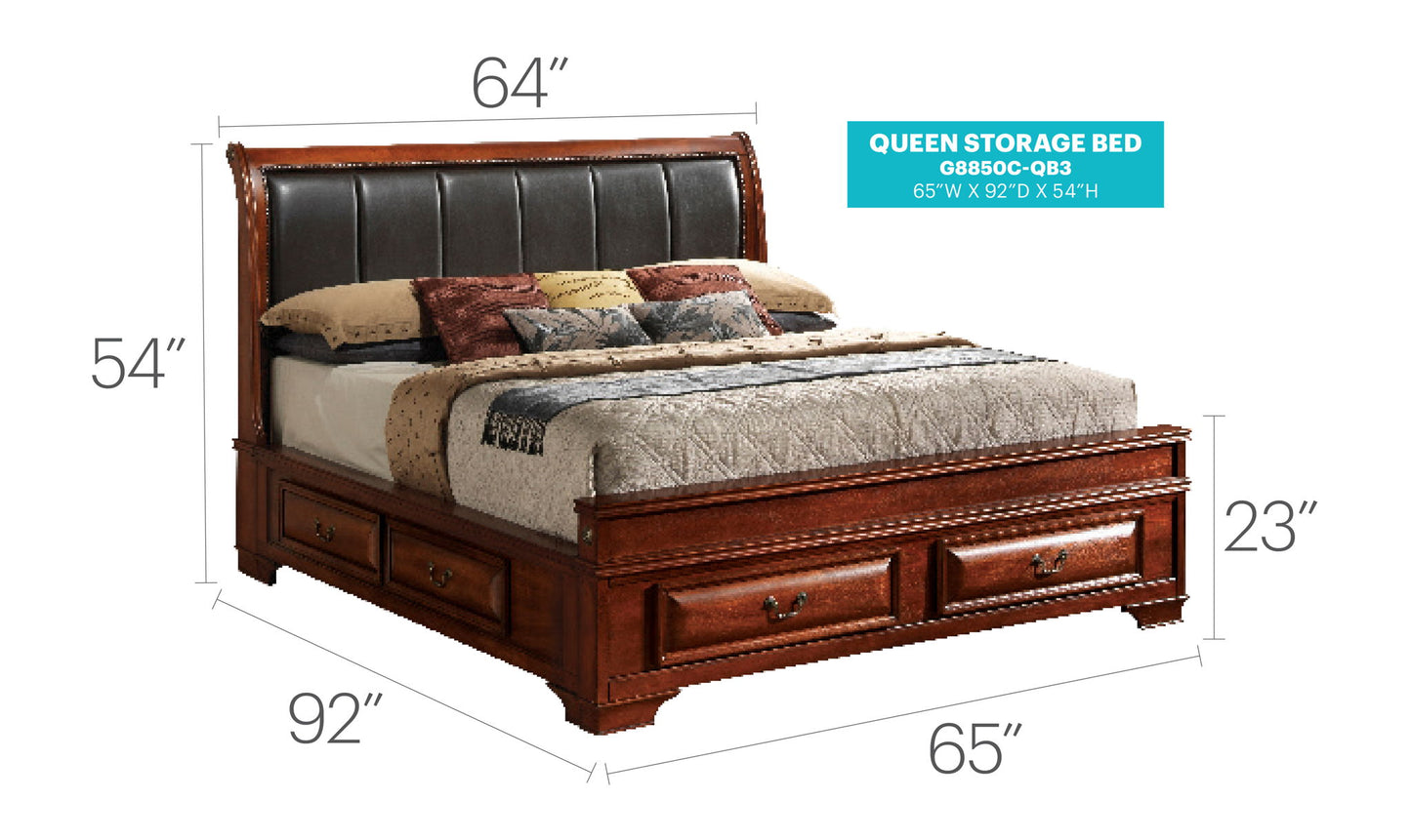 Glory Furniture - LaVita - Upholstered Storage Bed