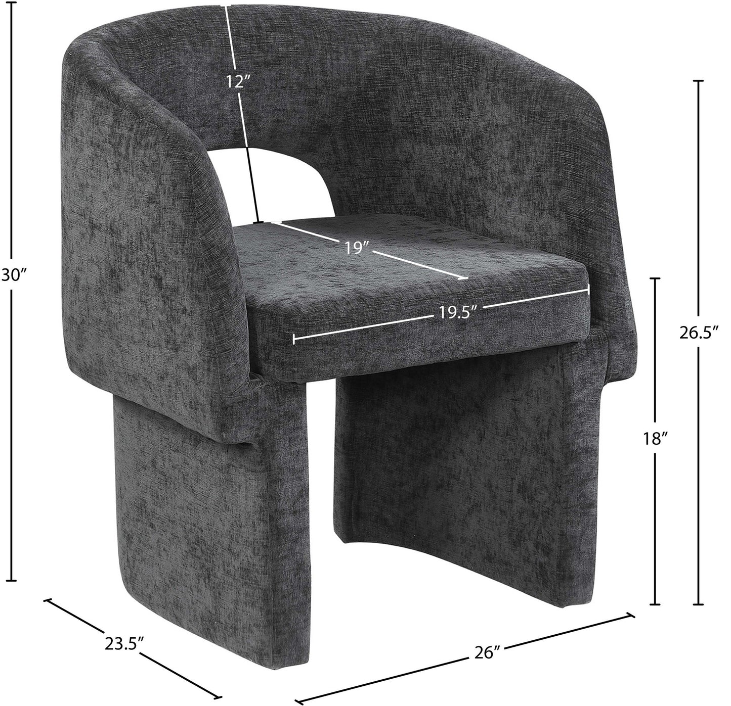 Emmet - Chenille Dining Chair / Accent Chair