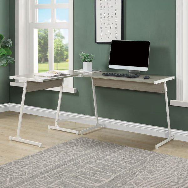 Carver - Computer Desk - Gray & White