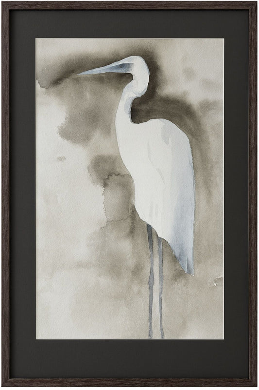 Looking On I Framed Print - Gray / White