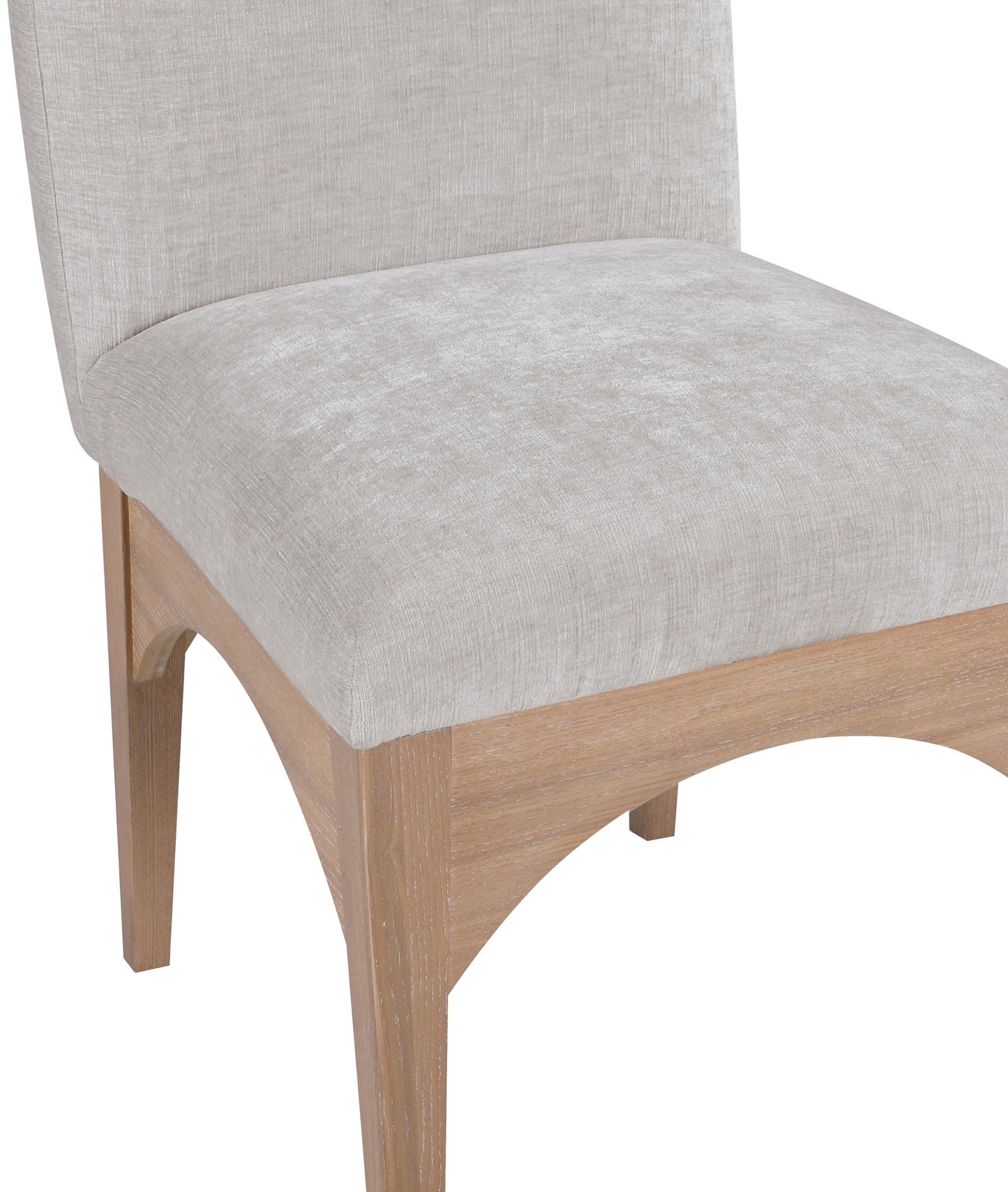 Waldorf - Chenille Dining Side Chair With Natural Legs