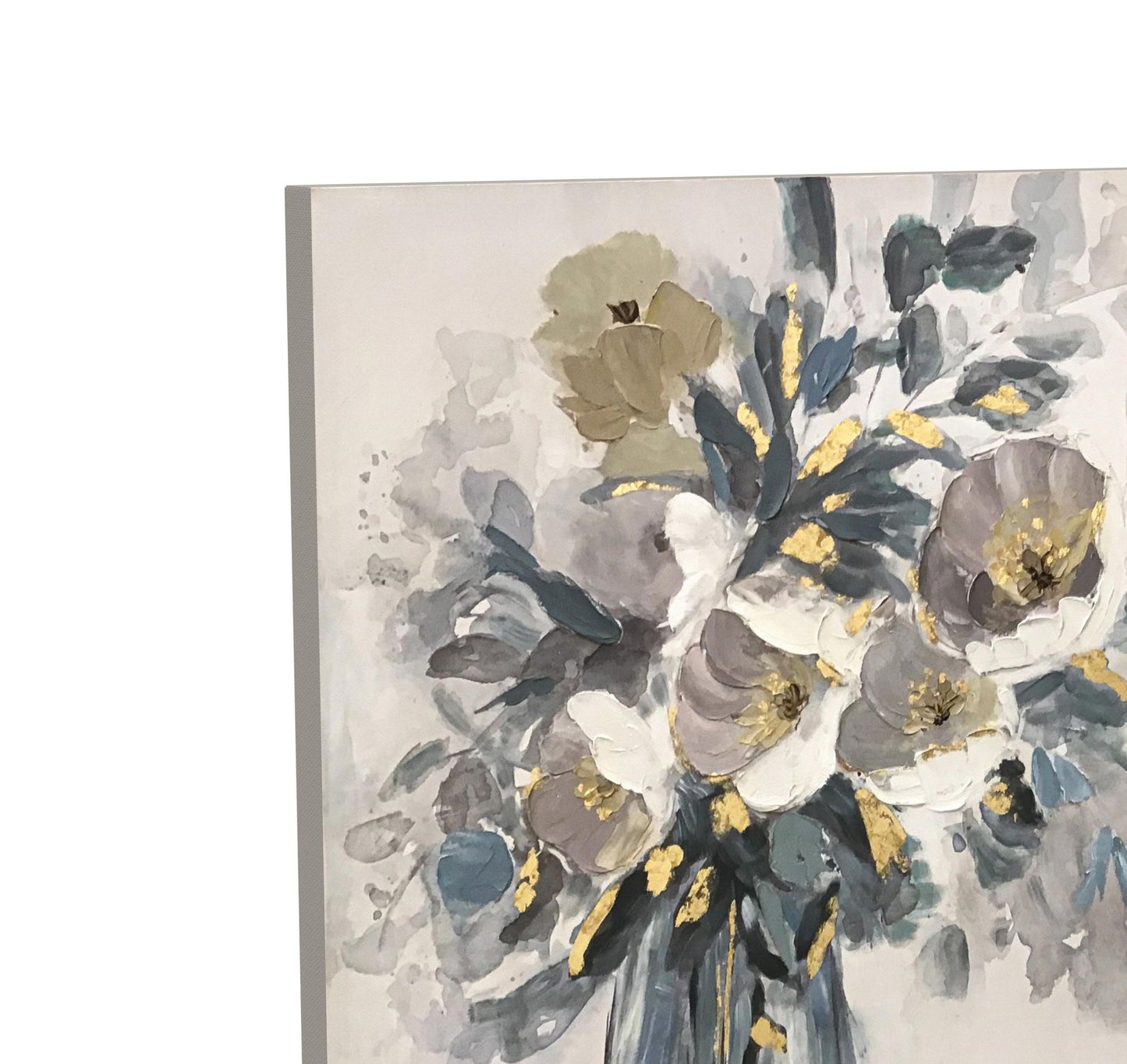 Chloe Canvas Art - Beige / Light Blue