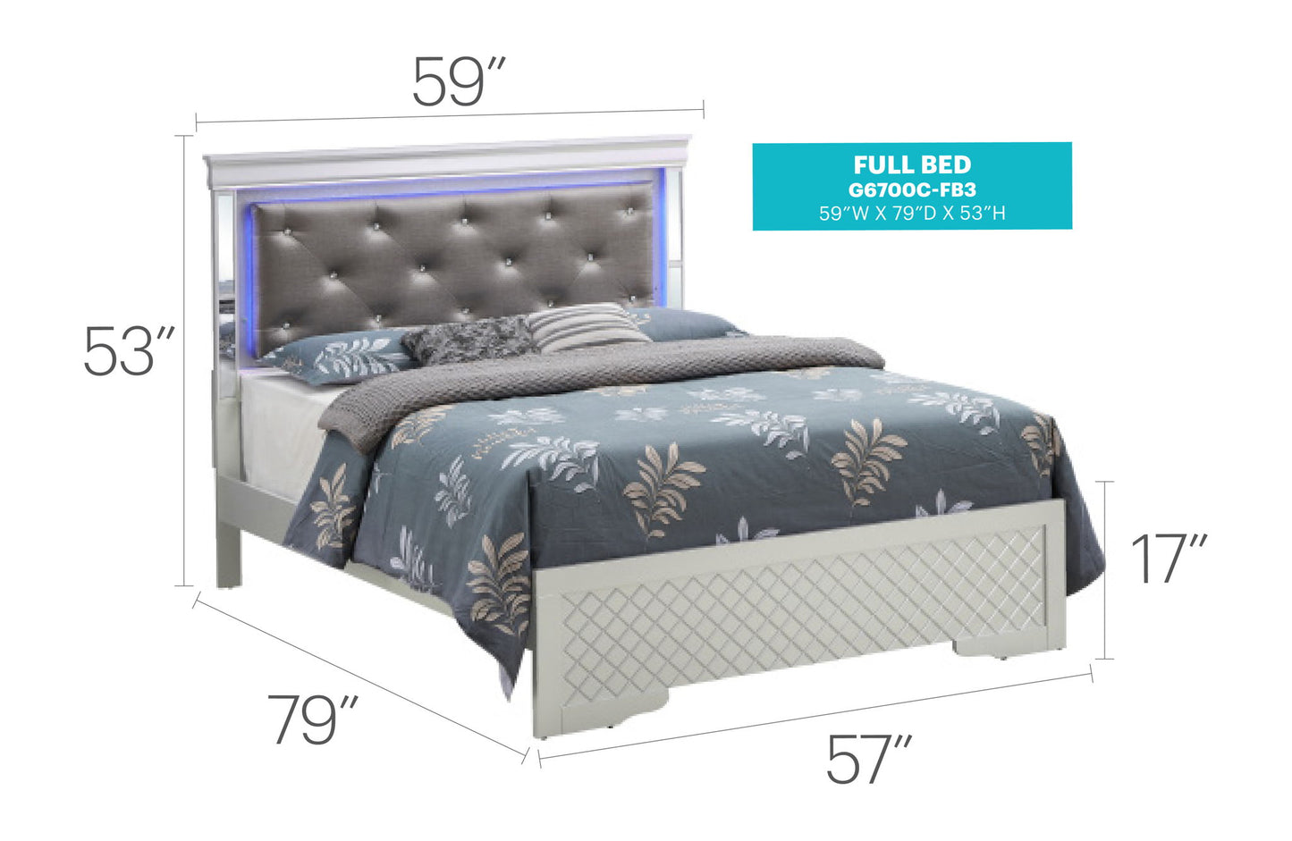 Glory Furniture - Verona - Bed With LED Headboard