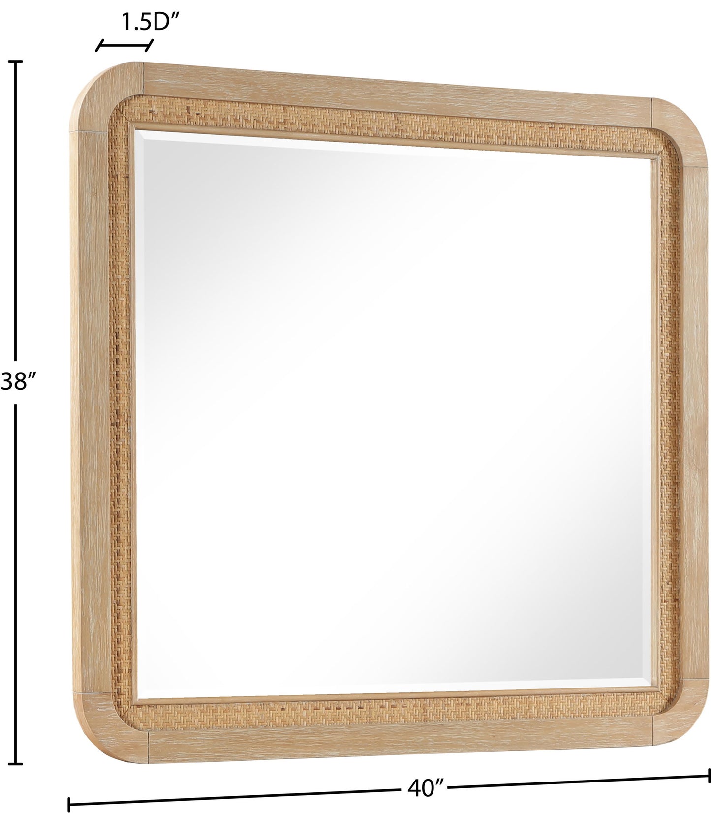 Windsor - Rubberwood Mirror - Natural