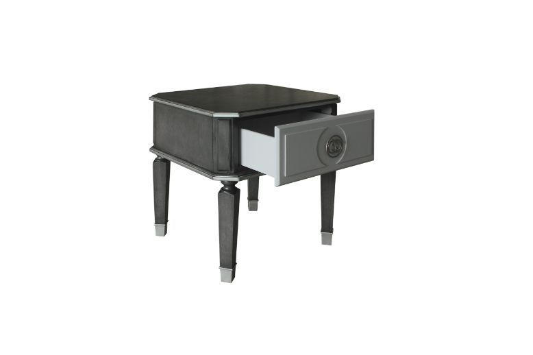 House Beatrice - End Table - Charcoal & Light Gray