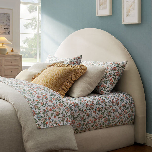 Modway Resort Performance Velvet Arched Headboard - Queen, Alabaster