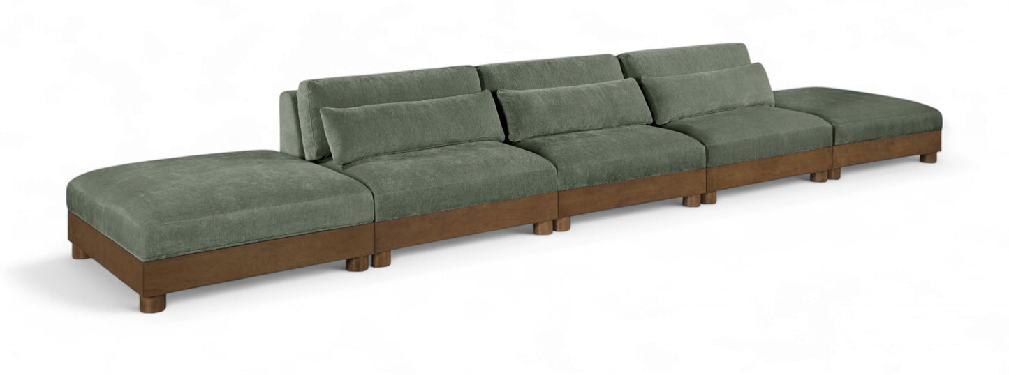 Turin - Fabric Upholstered 5 Piece Modular Sectional