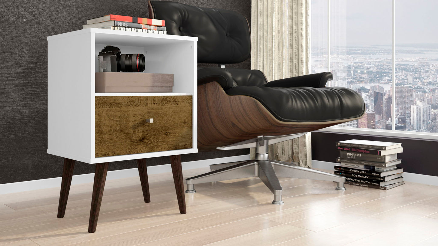 Manhattan Liberty - Nightstand Wtth White Frame