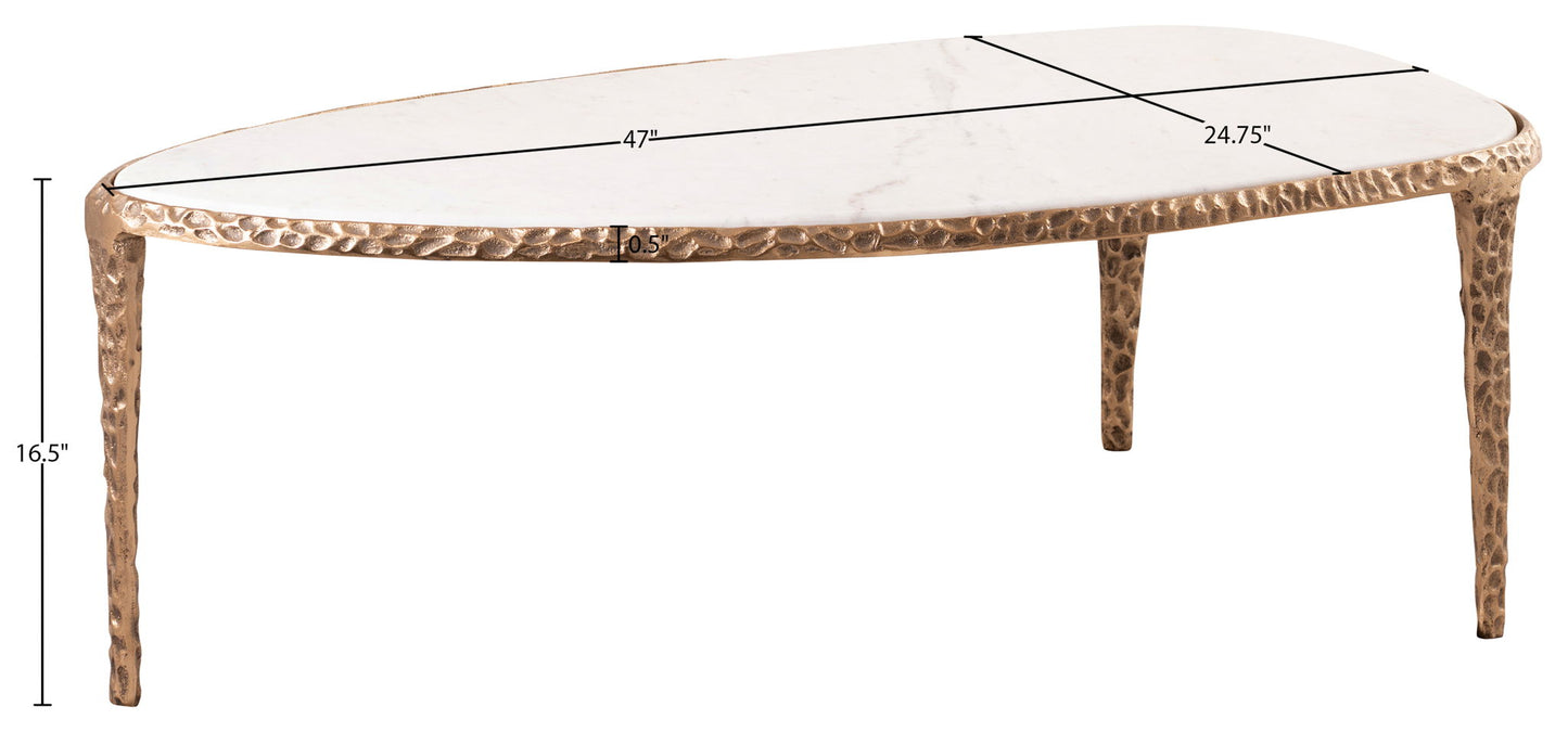 Gild - Aluminum Base And Genuine Marble Top Table