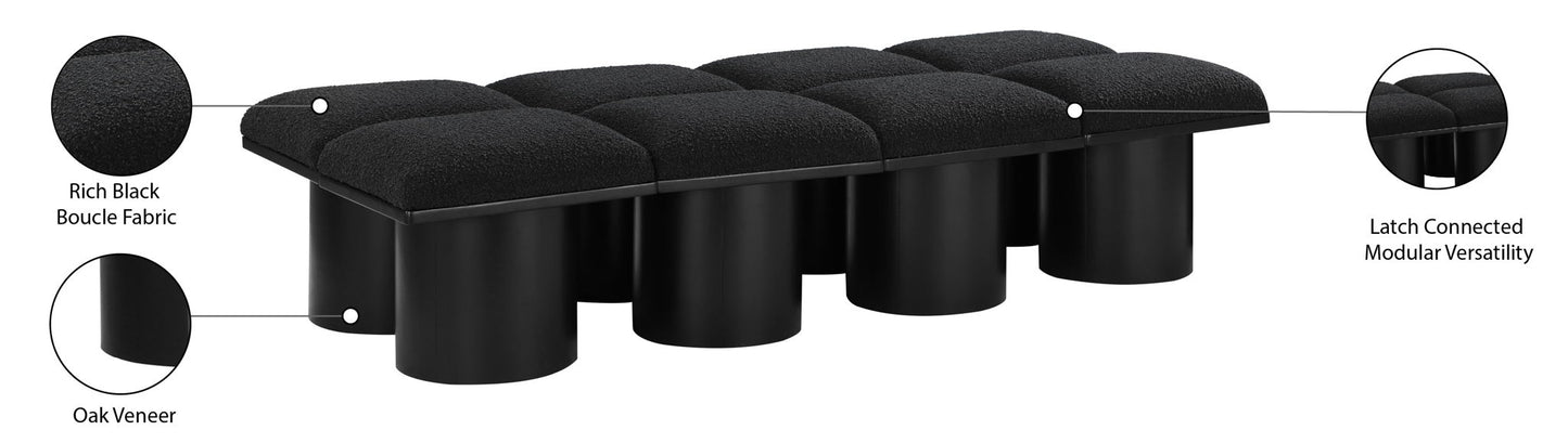 Pavilion - 8 Piece Modular Bench With Black Base
