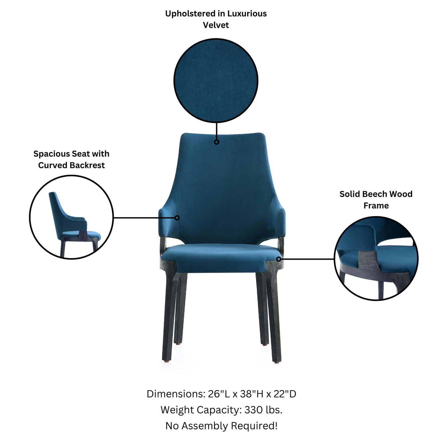 Manhattan Kara - Dining Arm Chair (Set of 2)