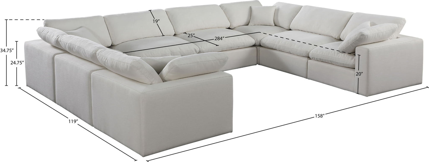 Comfy - 8 Piece Linen Modular Sectional