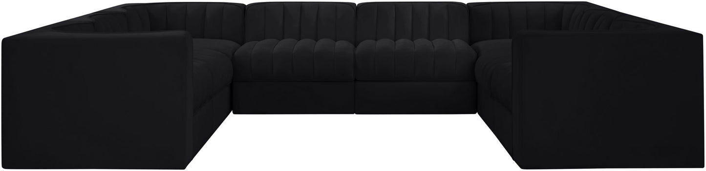 Rummi - Velvet Performance Fabric Upholstered Modular Sectional