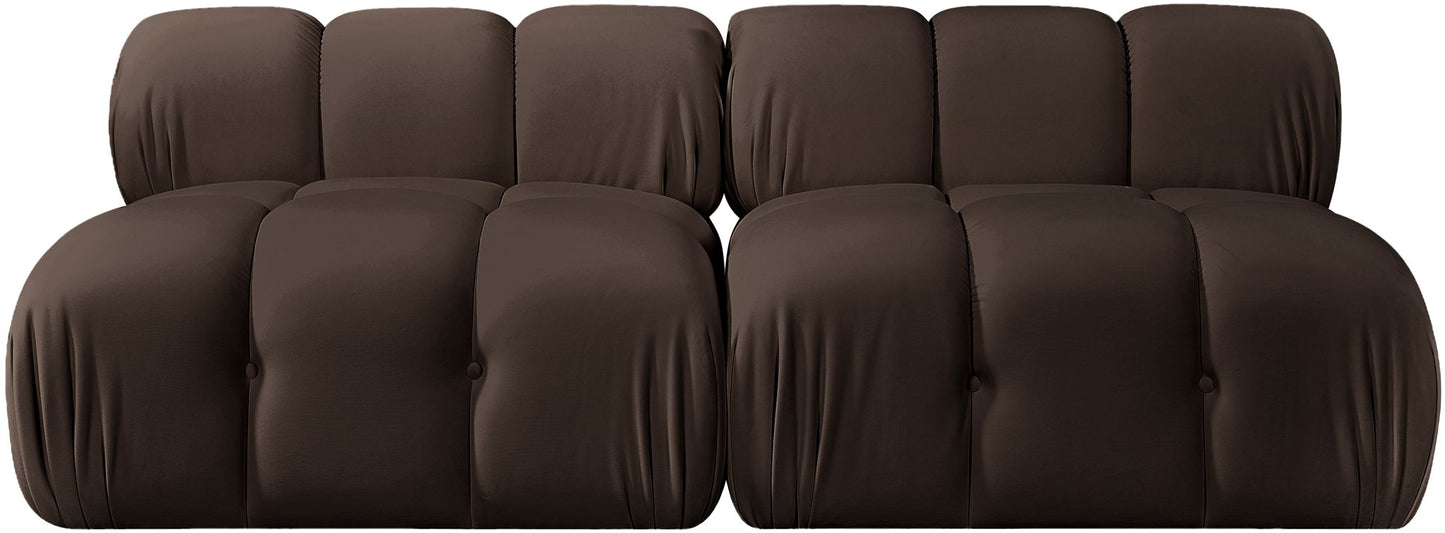 Orin - Velvet Performance Fabric Upholstered 2 Piece Modular Sofa