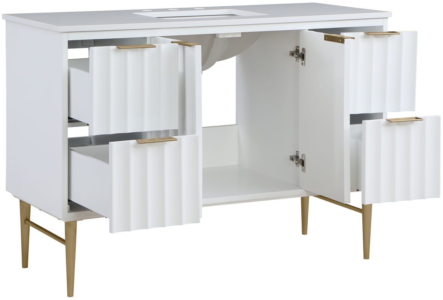 Modernist - Bathroom Vanity With Gold Legs