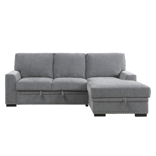 Morelia 2-Piece Sectional with Pull-out Bed and Right Chaise with Hidden Storage