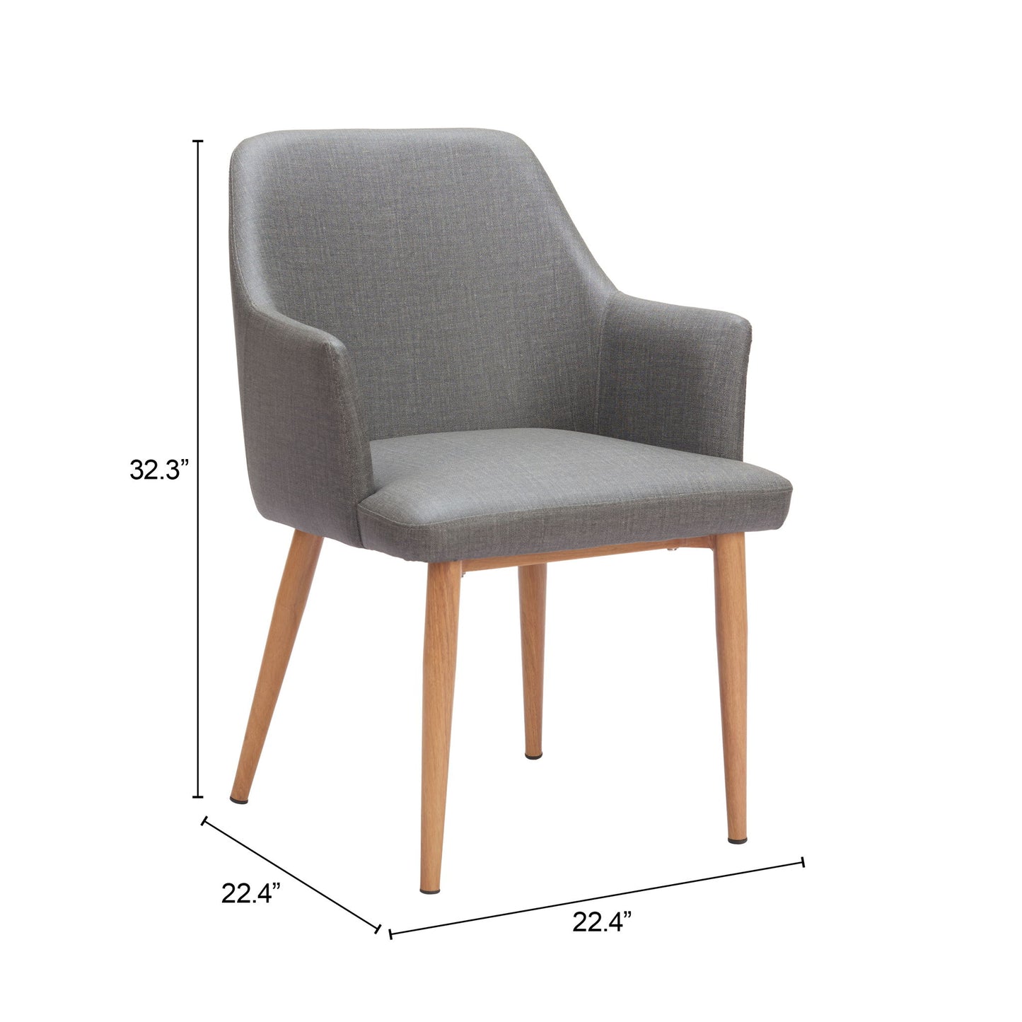 Wisom - Dining Chair (Set of 2) - Gray