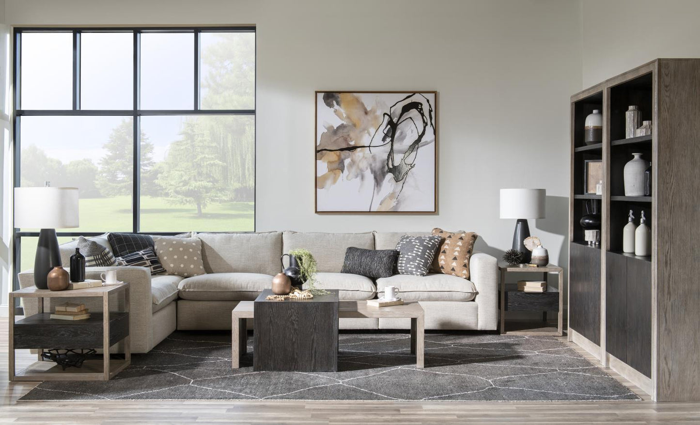 Halifax - Nesting Cocktail Table - Flax And Java