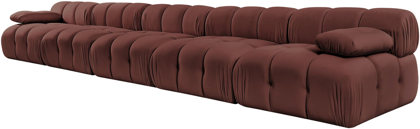 Orin - Velvet 5 Piece Modular Armless Sofa