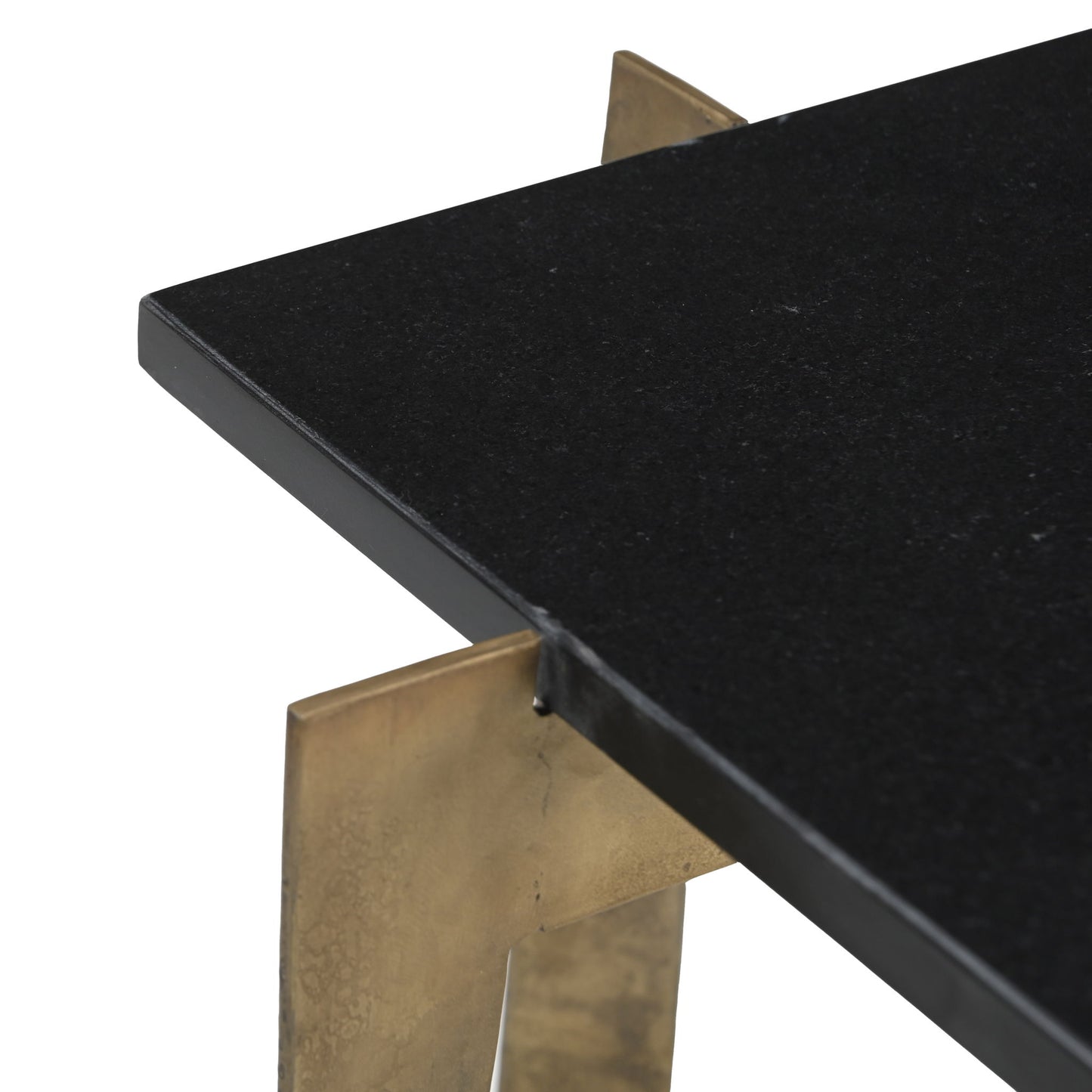 Noara - Accent Table - Black / Brass