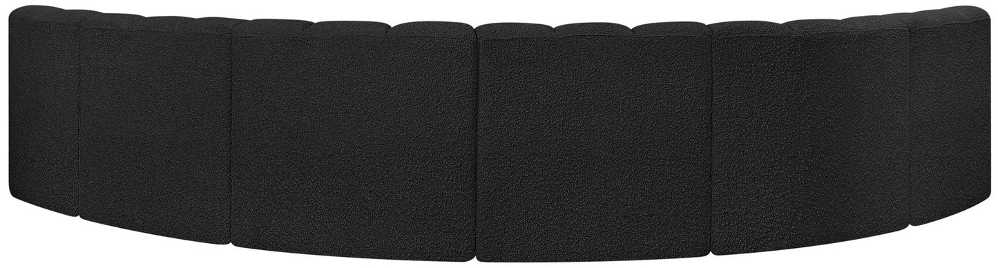 Arc - Boucle Fabric 6 Piece U-Shaped Modular Sofa