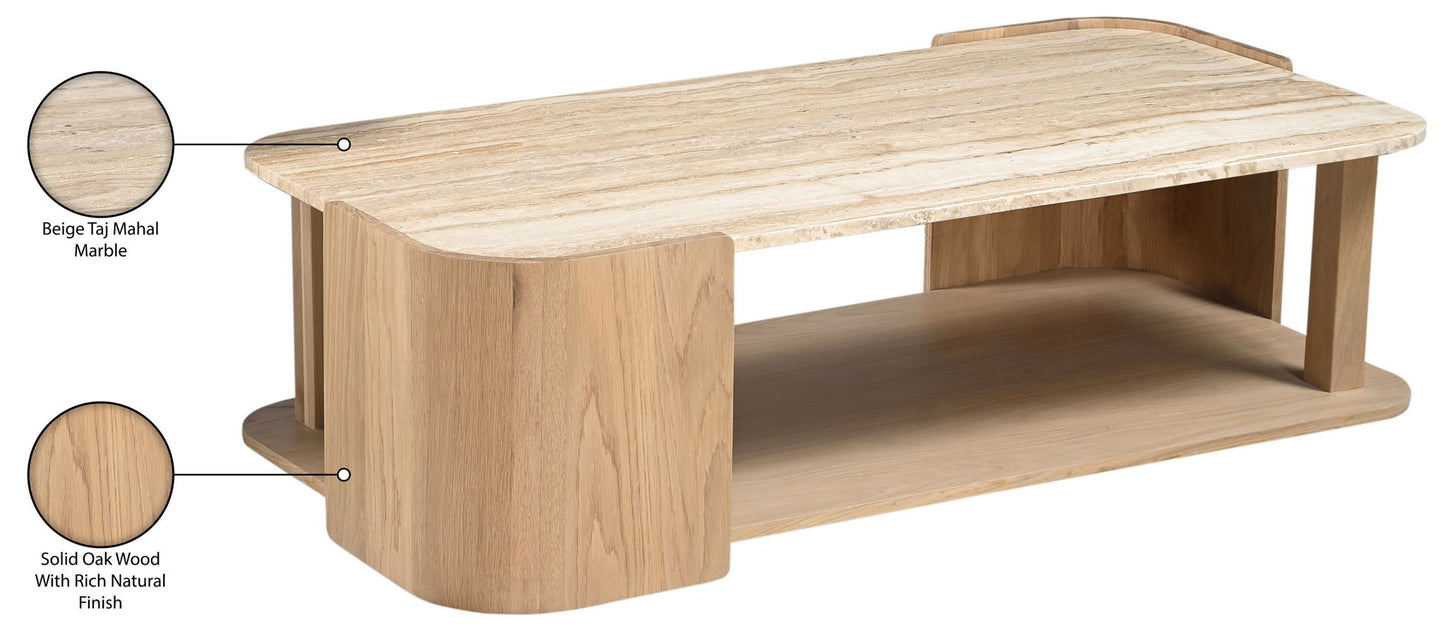 Calabria - Marble And Oak Wood Table