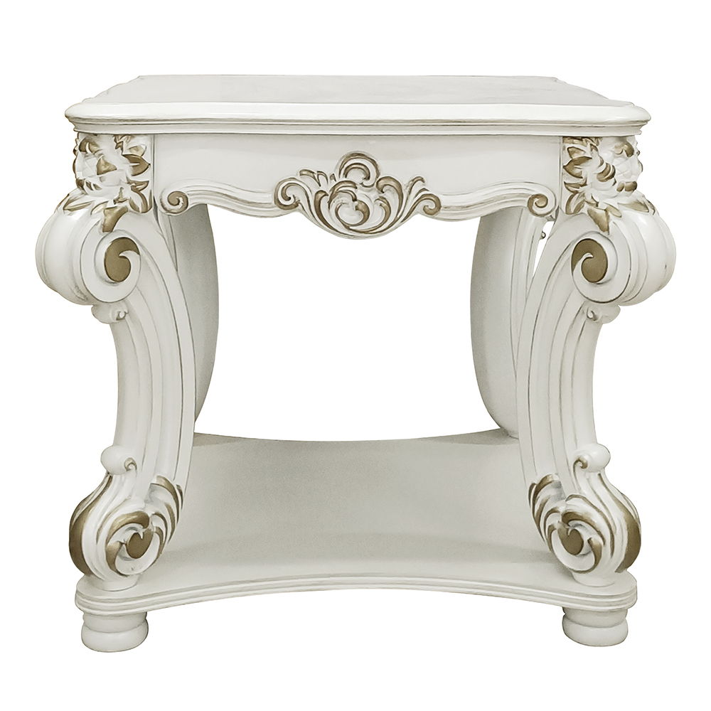 Vendome - 31" End Table - Antique Pearl