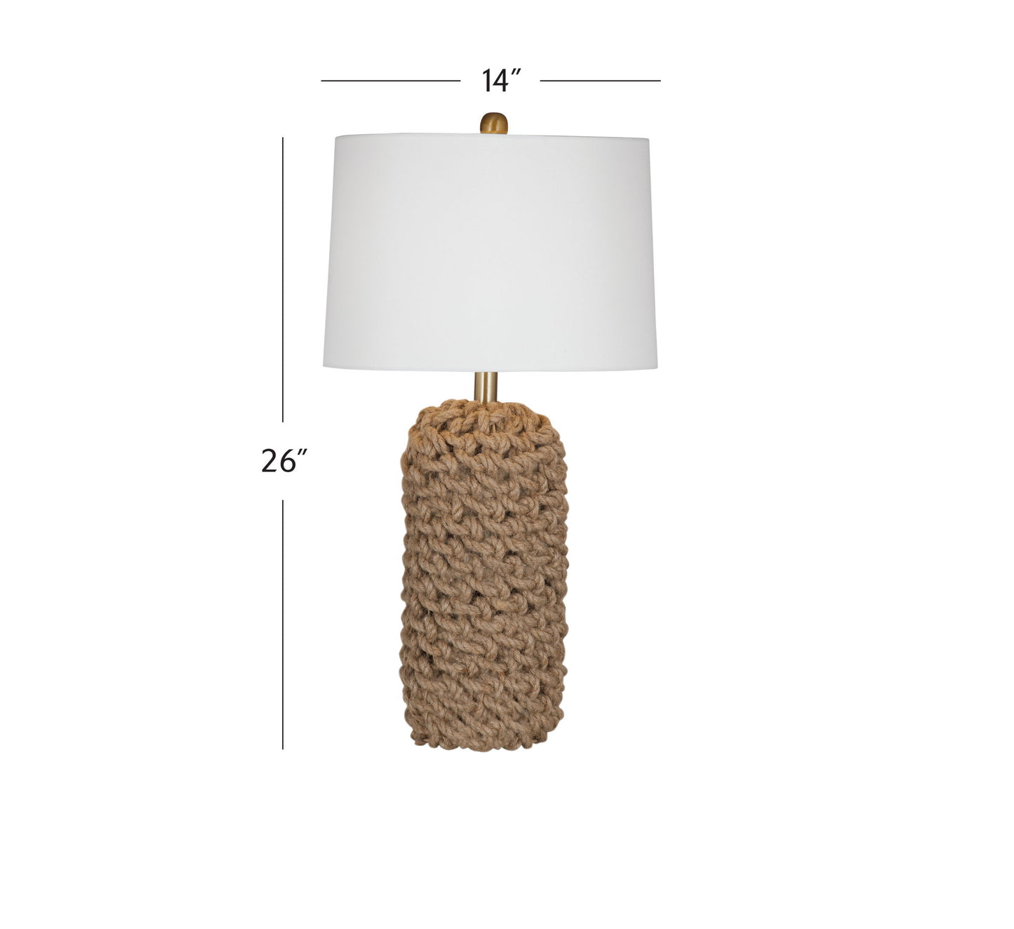 Amur - Table Lamp - Brown / White