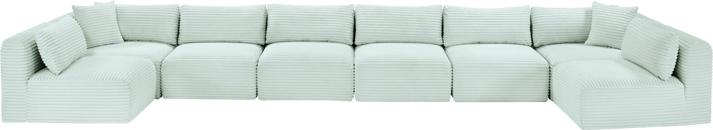 Shaggy - 8 Piece Modular U-Shaped Armless Sectional