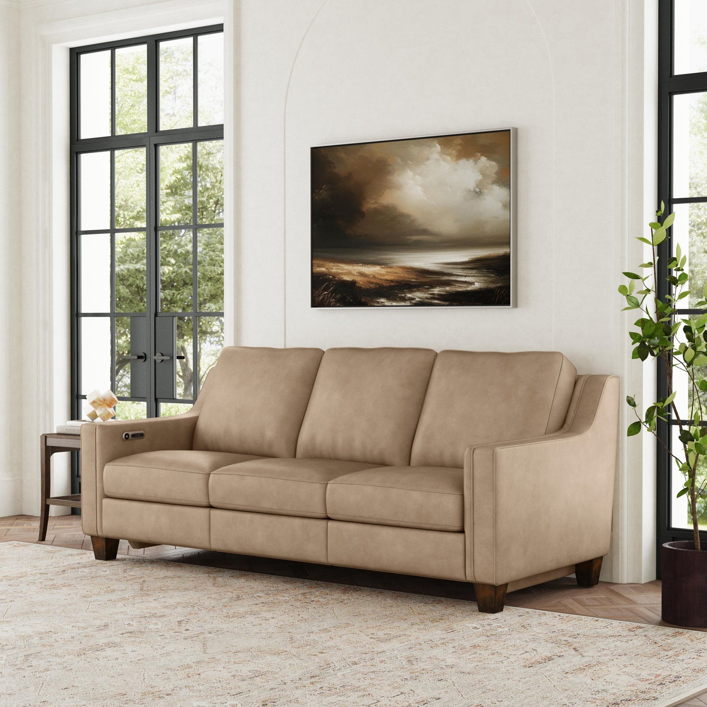 Finley - Leather Power Inclining Sofa