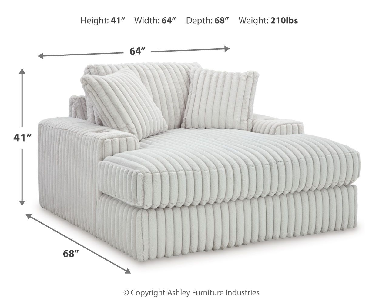 Stupendous - Oversized Chaise - Alloy