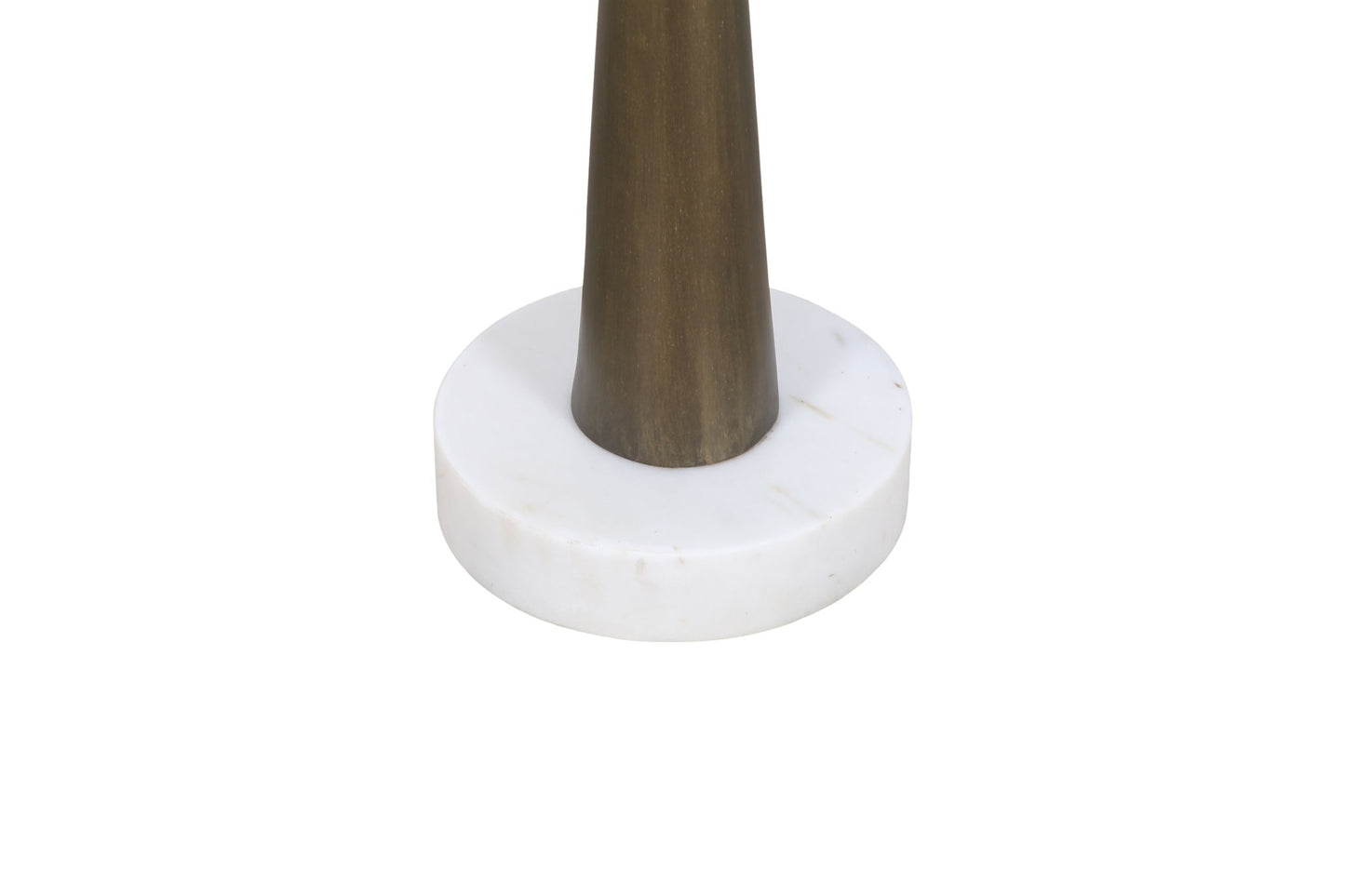 Delgado - Accent Table - Antique Brass / White Marble