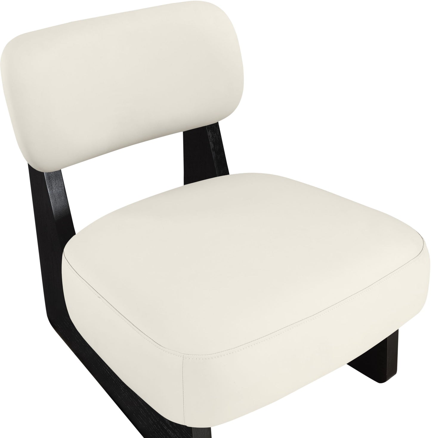 Vetra - Vegan Leather Upholstered Accent Chair With Black Base