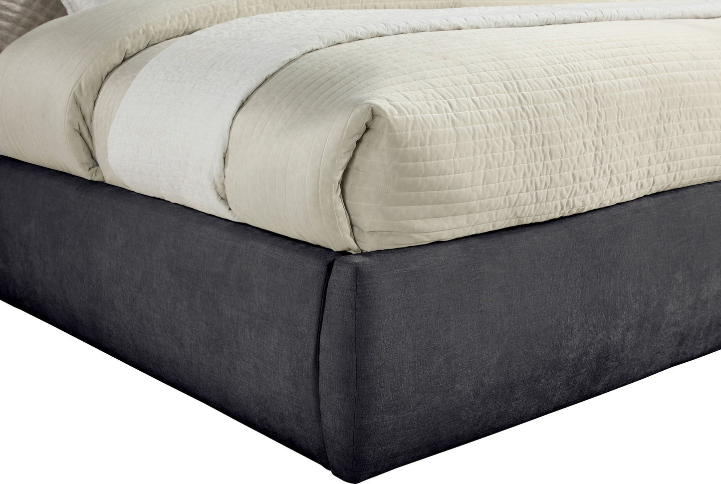 Adam - Chenille Fabric Bed With 70.5" Headboard