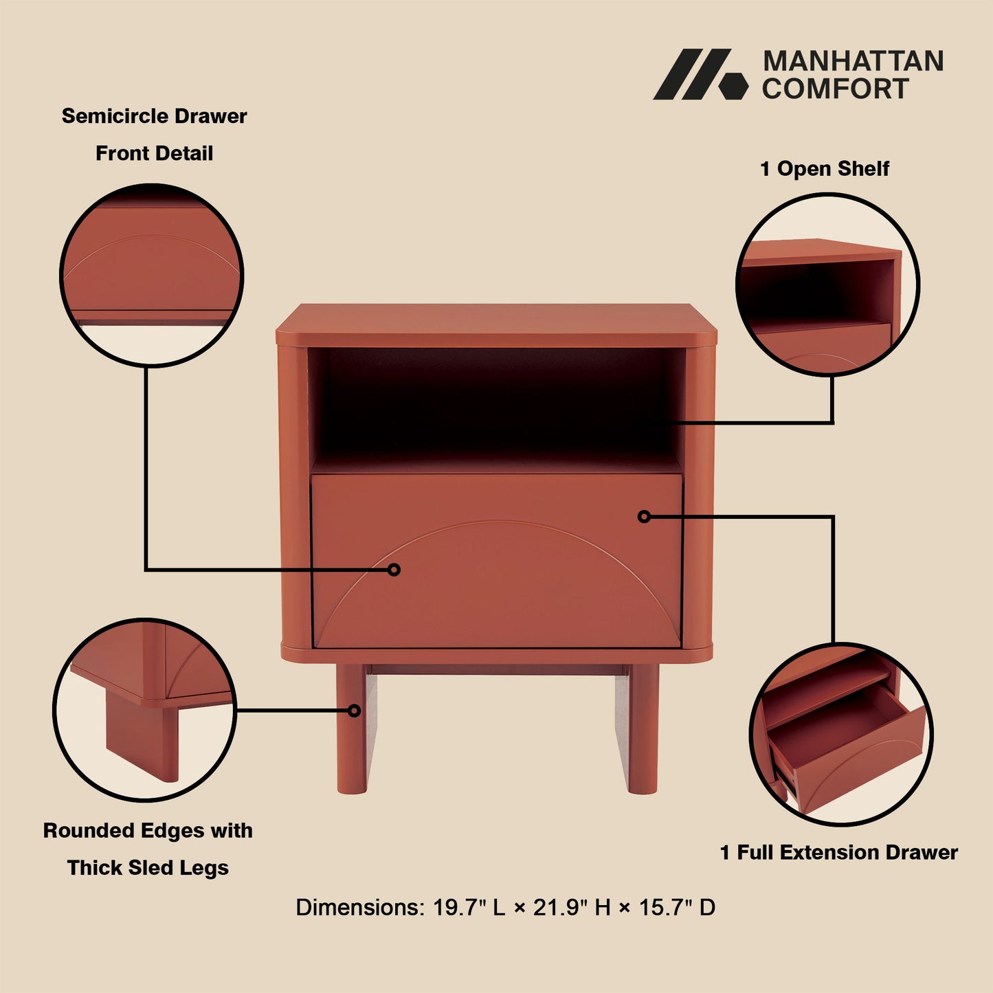 Manhattan Ella - Nightstand