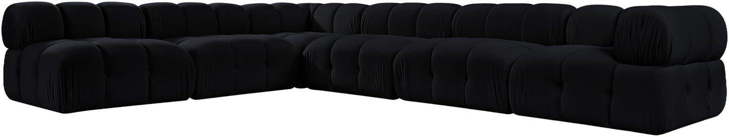 Orin - Velvet 6 Piece Modular L-Shaped Sectional
