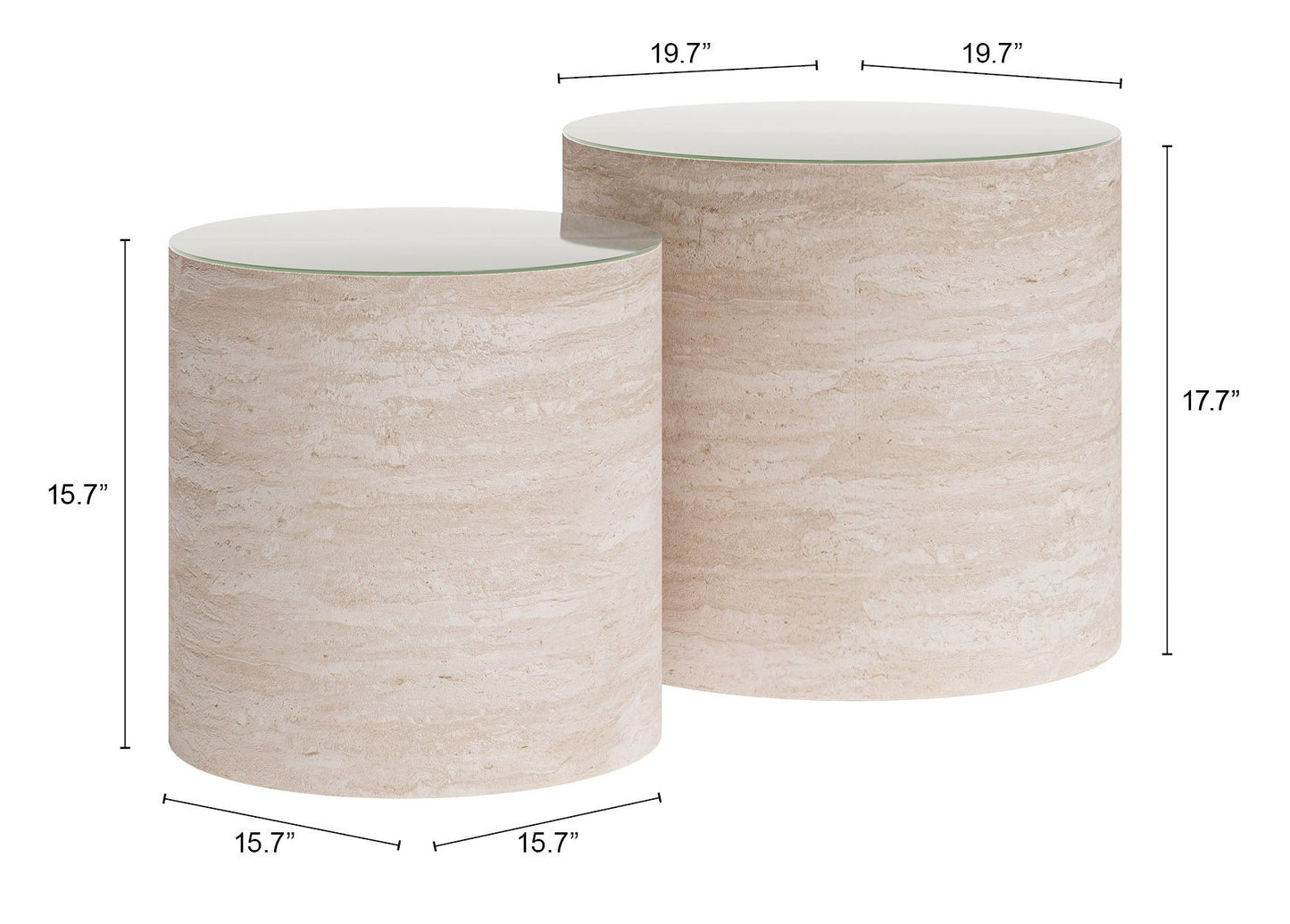 Carzo - Coffee Table Set - Stone Beige