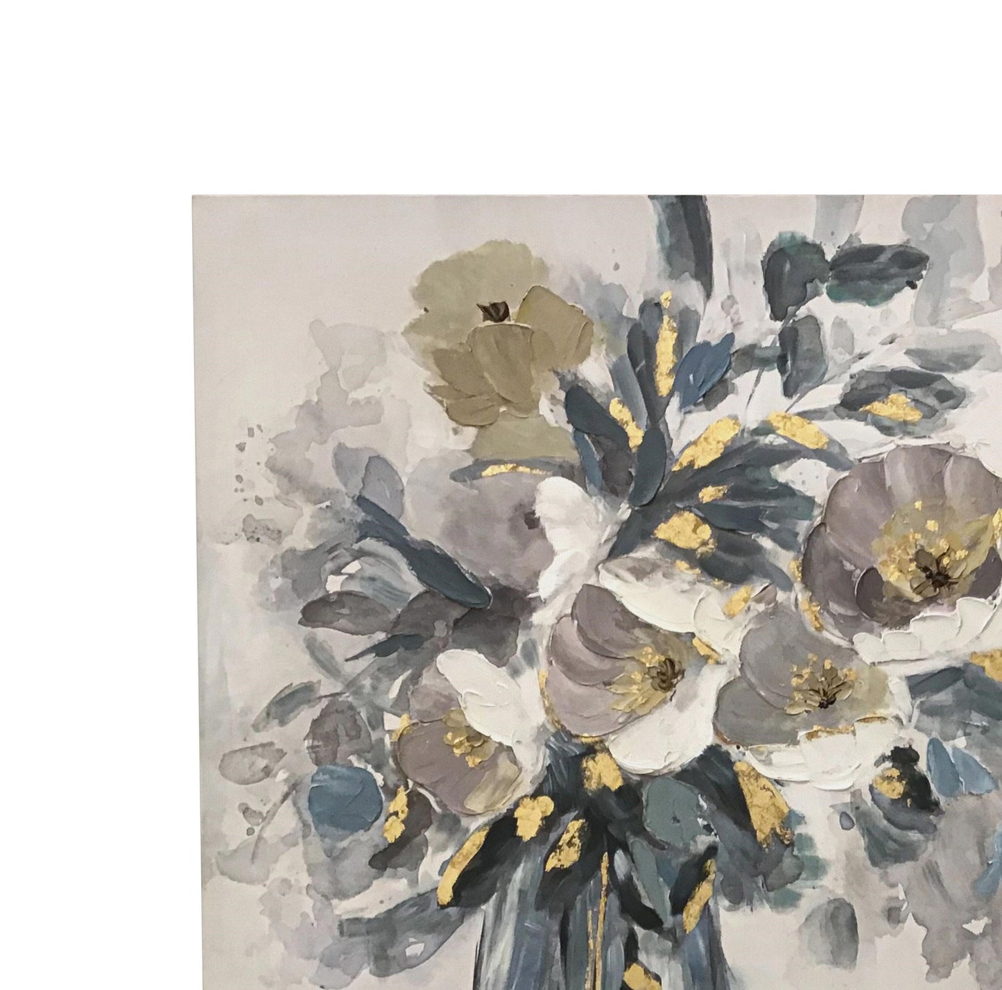 Chloe Canvas Art - Beige / Light Blue