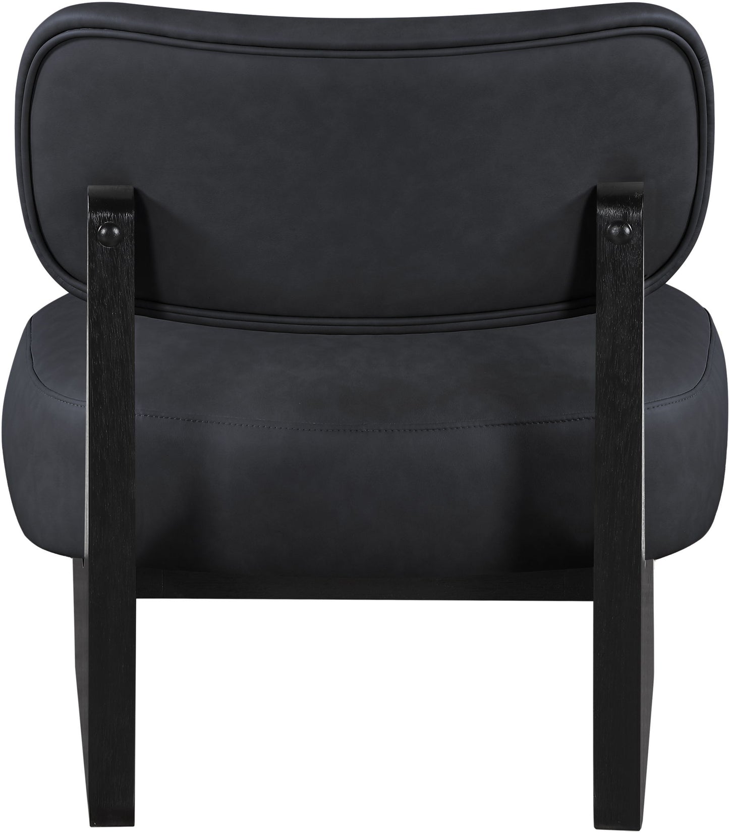 Vetra - Vegan Leather Upholstered Accent Chair With Black Base
