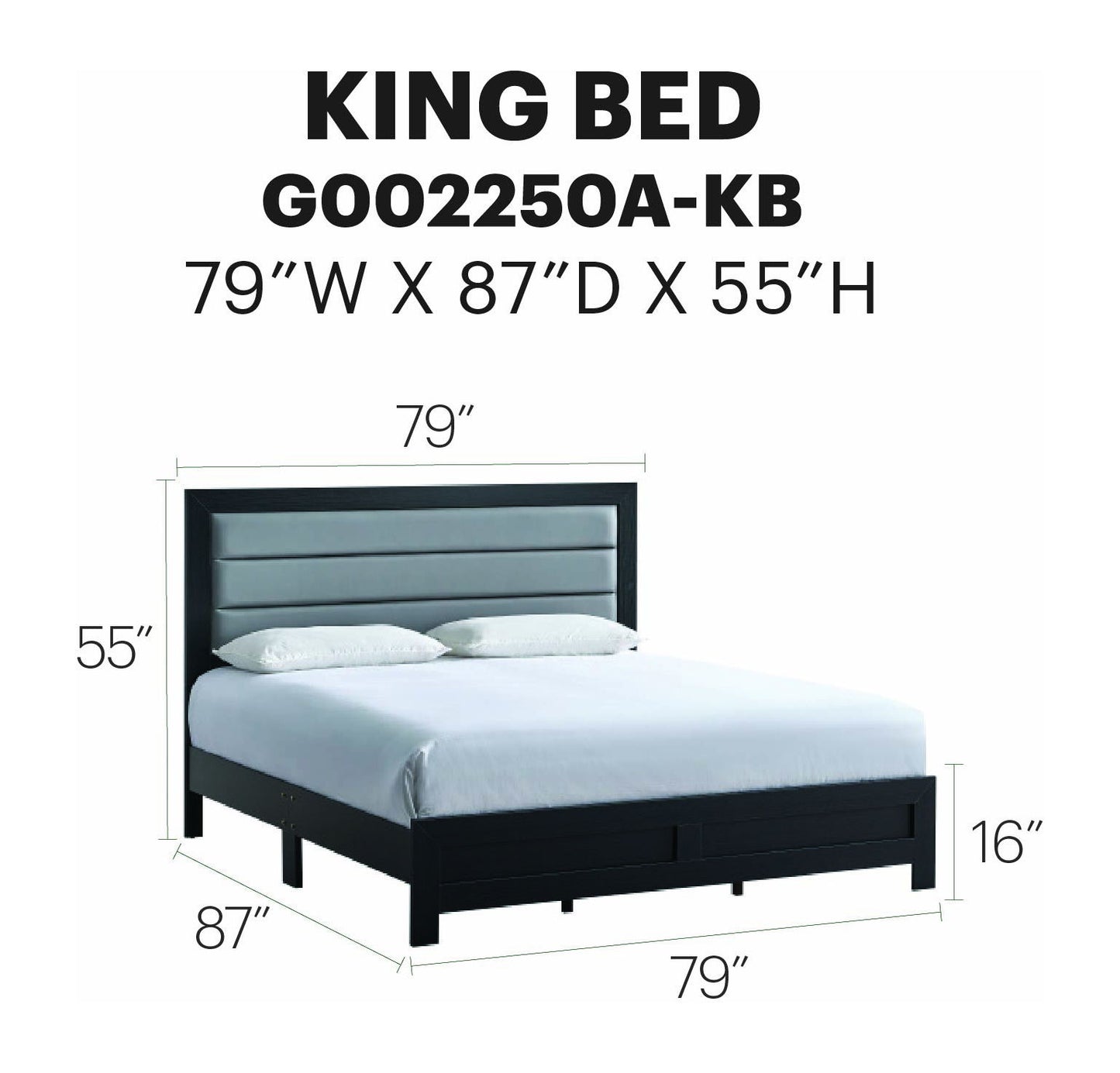 Glory Furniture - Plano - Upholstered Bed