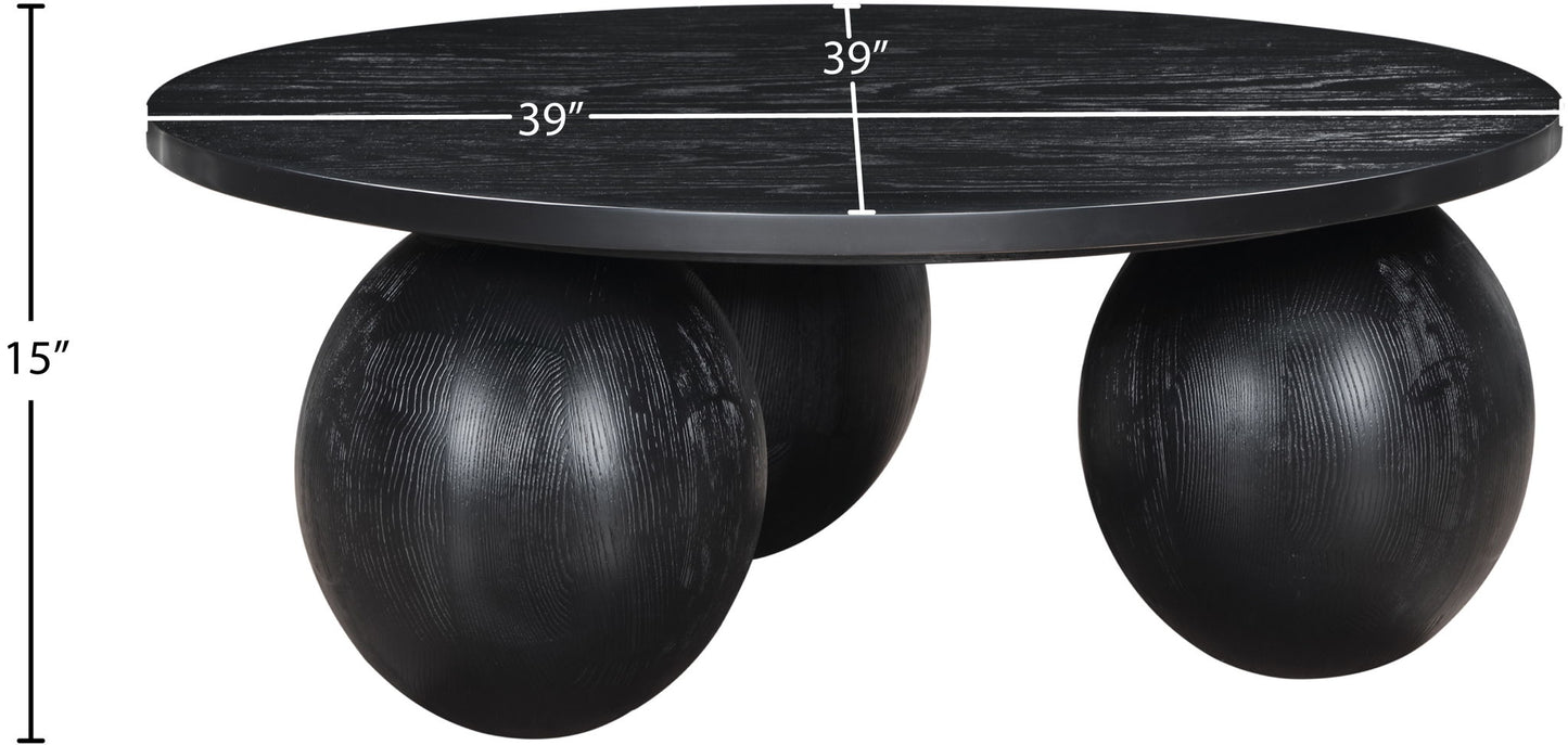 Fitch - Wood Oak Veneer Coffee Table - 3 Legs