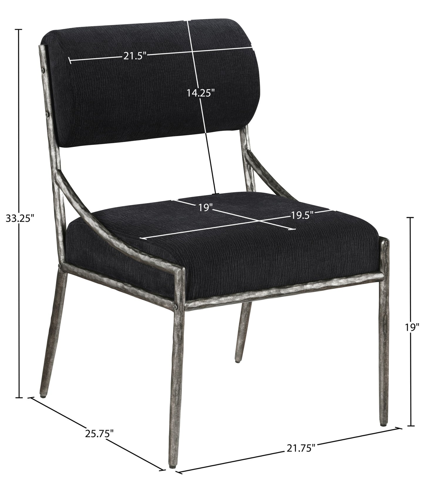 Bastille - Upholstered Dining Side Chair (Set of 2) - Silver Frame