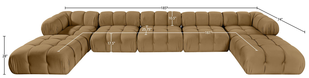 Orin - 7 Piece Modular Sectional (3 Modular Chairs, 2 Corner Chairs & 2 Ottomans)
